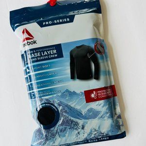 REEBOK Men's Pro-Series Long Sleeve Base Layer Crew Size S (34-36) NIP